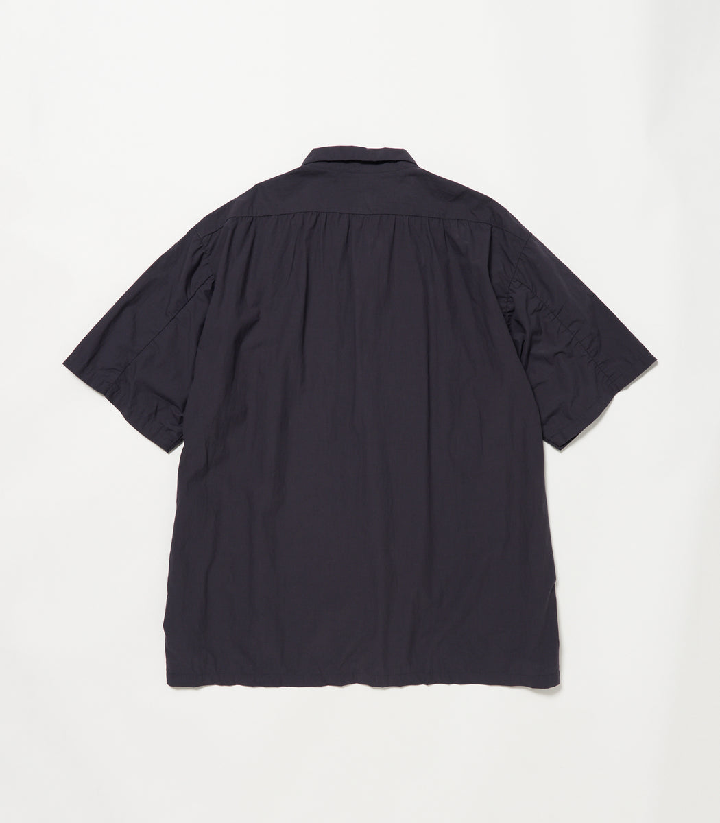 画像をギャラリービューアに読み込む, Open Collar Puckering Shirt NAVY