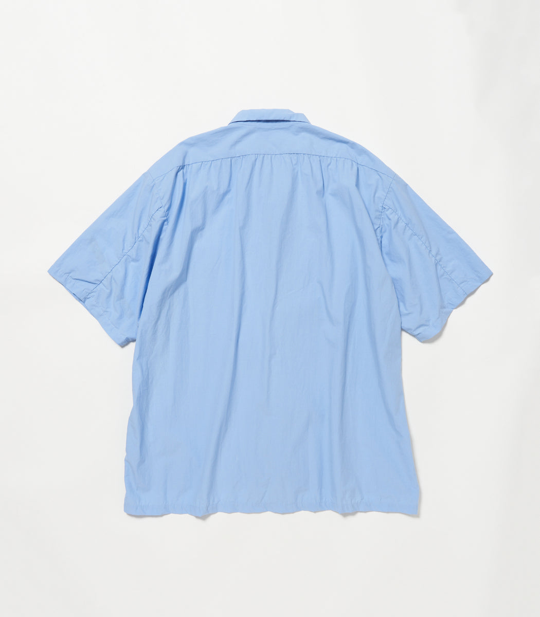 画像をギャラリービューアに読み込む, Open Collar Puckering Shirt SAX BLUE