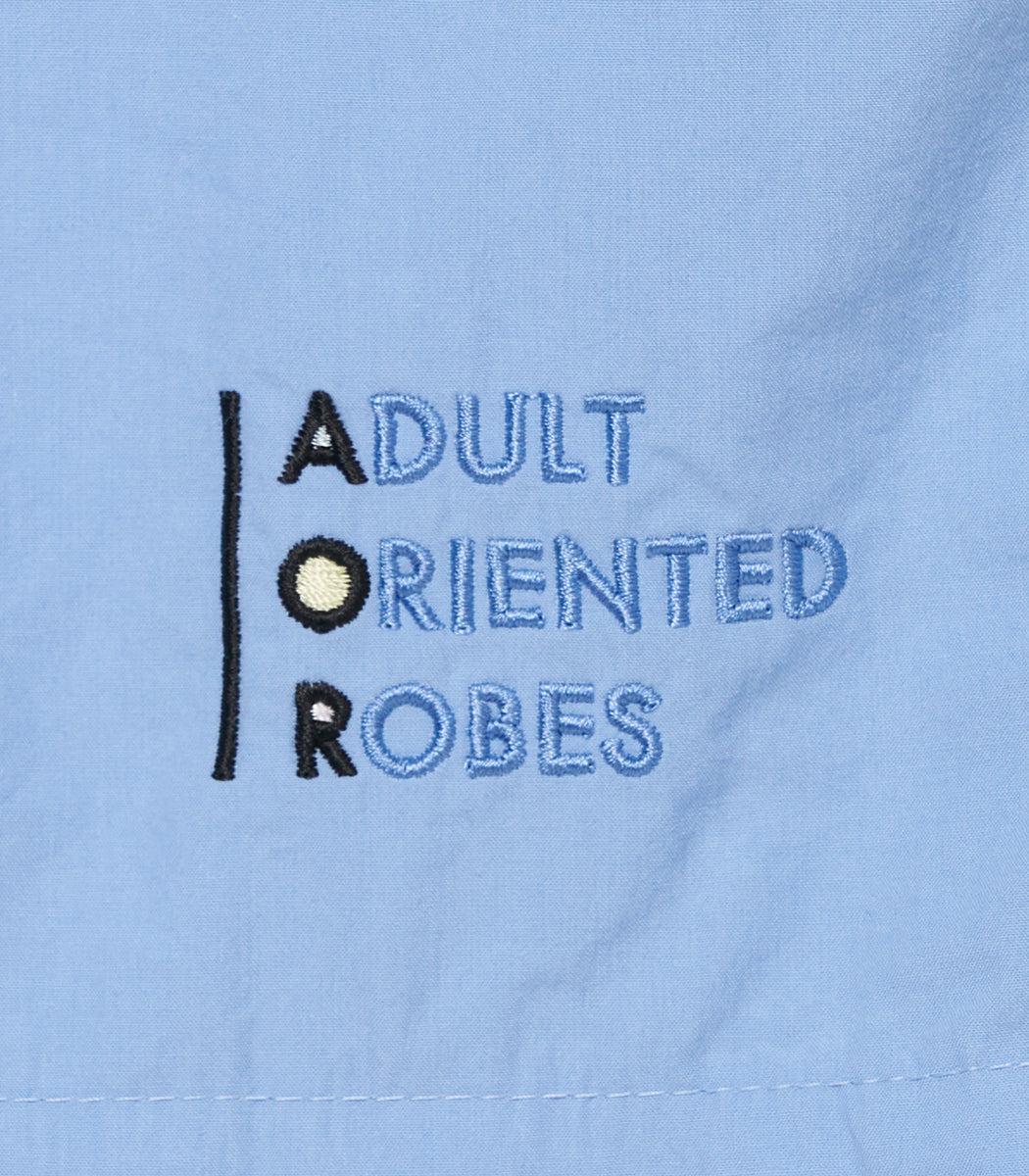 画像をギャラリービューアに読み込む, Open Collar Puckering Shirt SAX BLUE