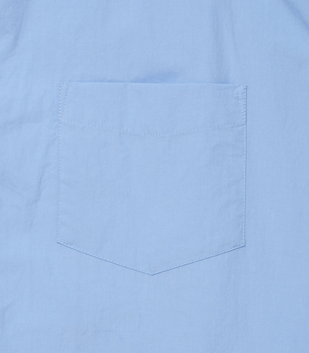 画像をギャラリービューアに読み込む, Open Collar Puckering Shirt SAX BLUE