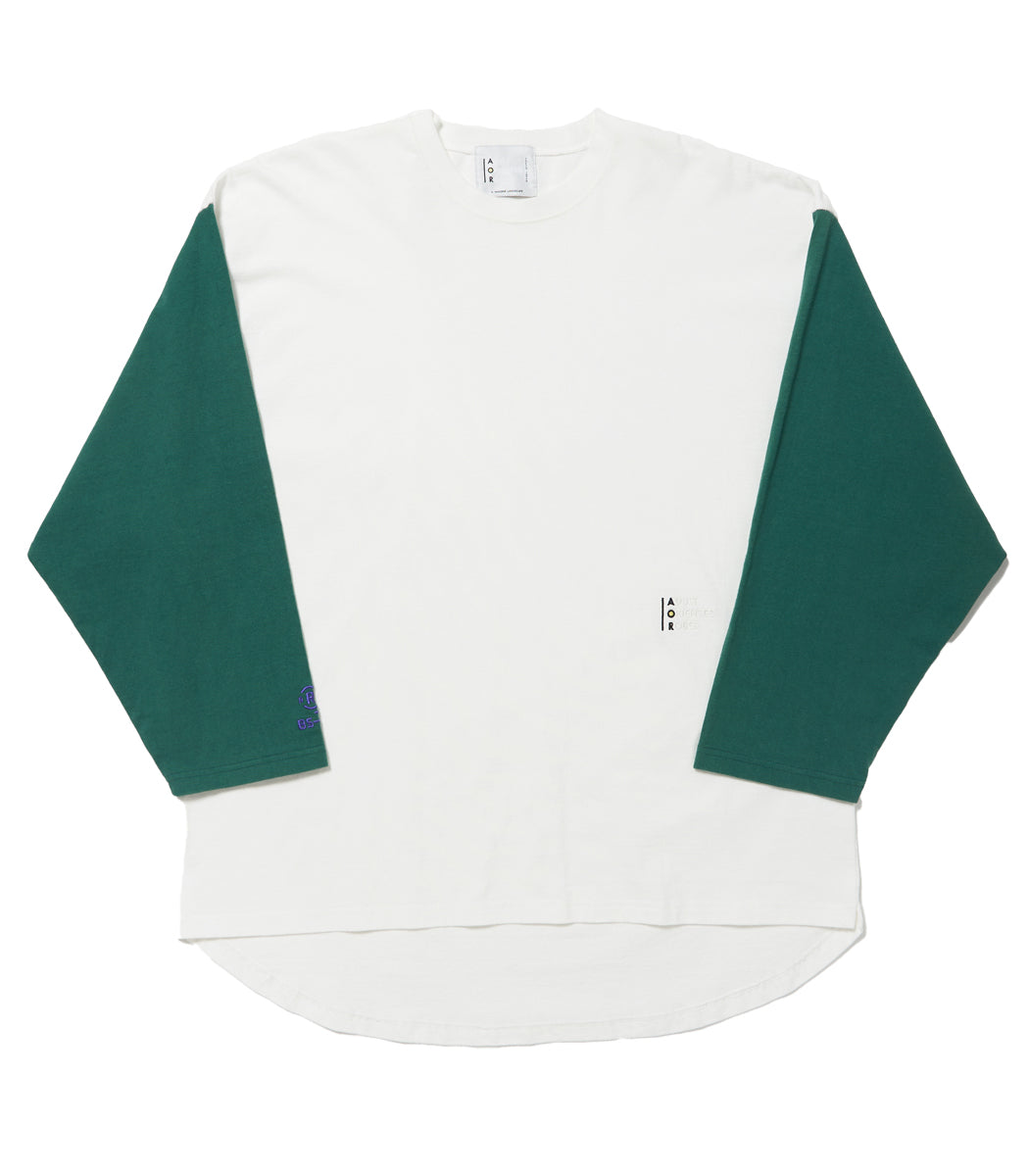 Load image into Gallery viewer, Baseball T-Shirt OFF WHITE×GREEN
