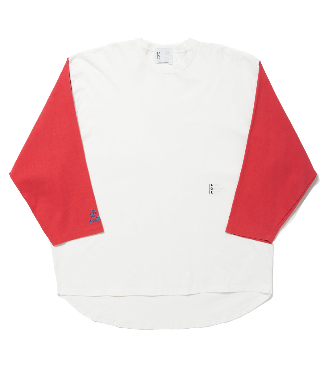 Load image into Gallery viewer, Baseball T-Shirt OFF WHITE×RED
