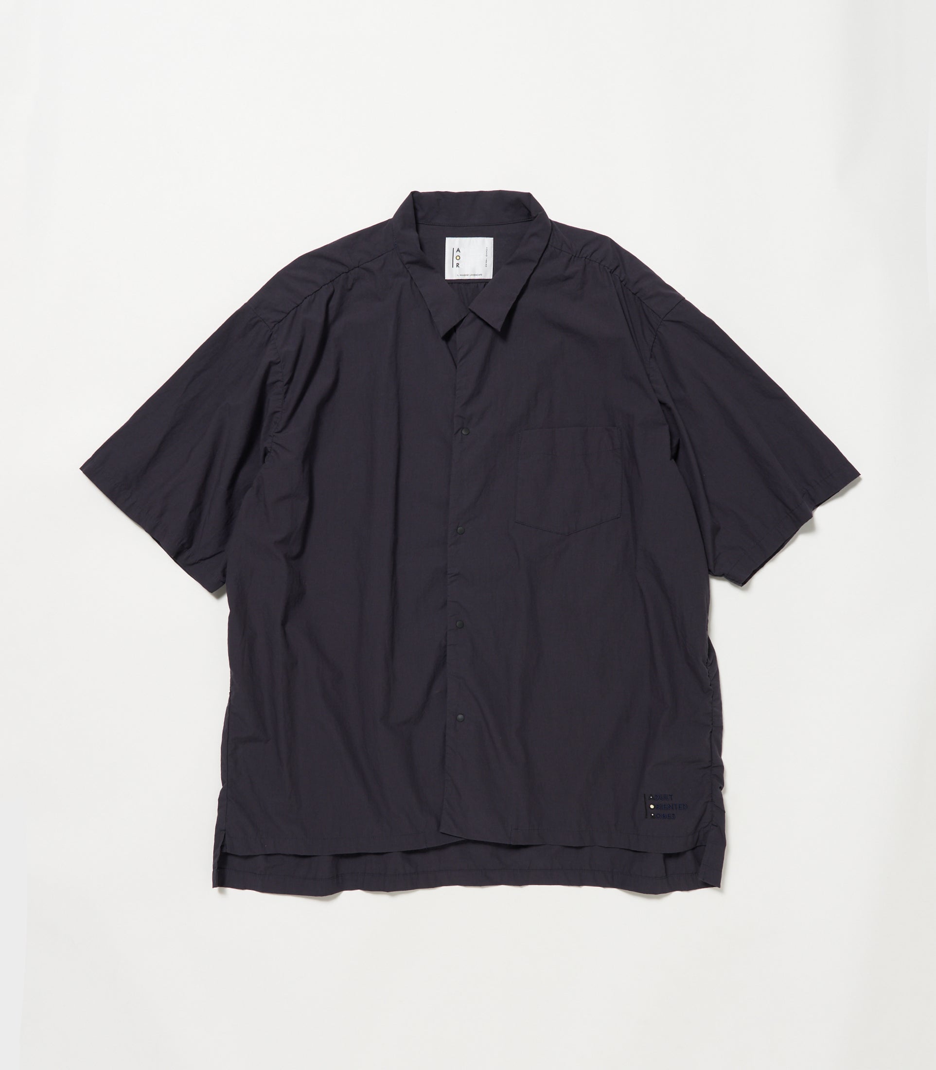画像をギャラリービューアに読み込む, Open Collar Puckering Shirt NAVY
