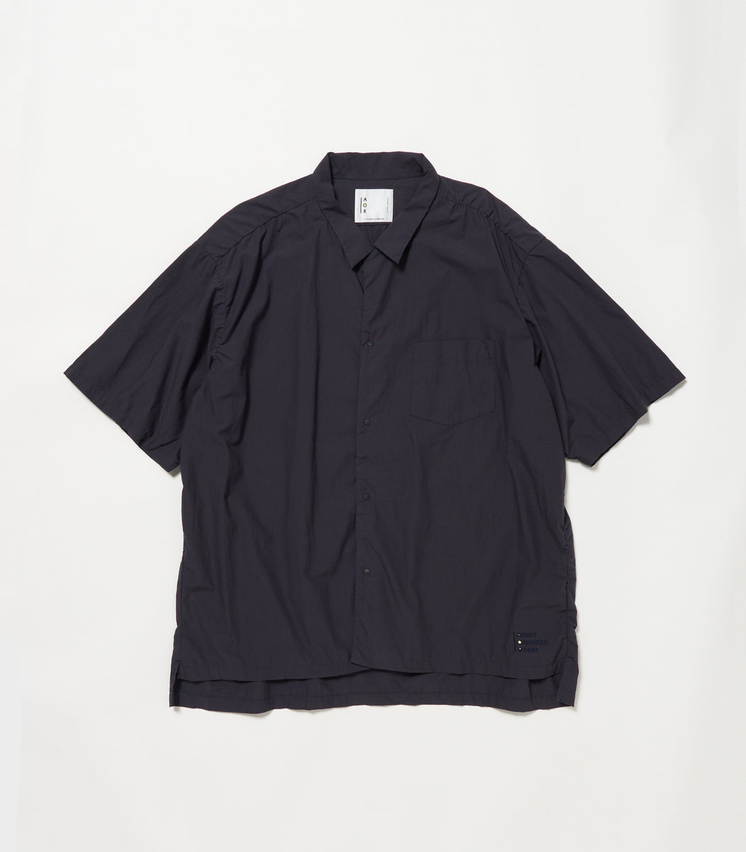 画像をギャラリービューアに読み込む, Open Collar Puckering Shirt NAVY
