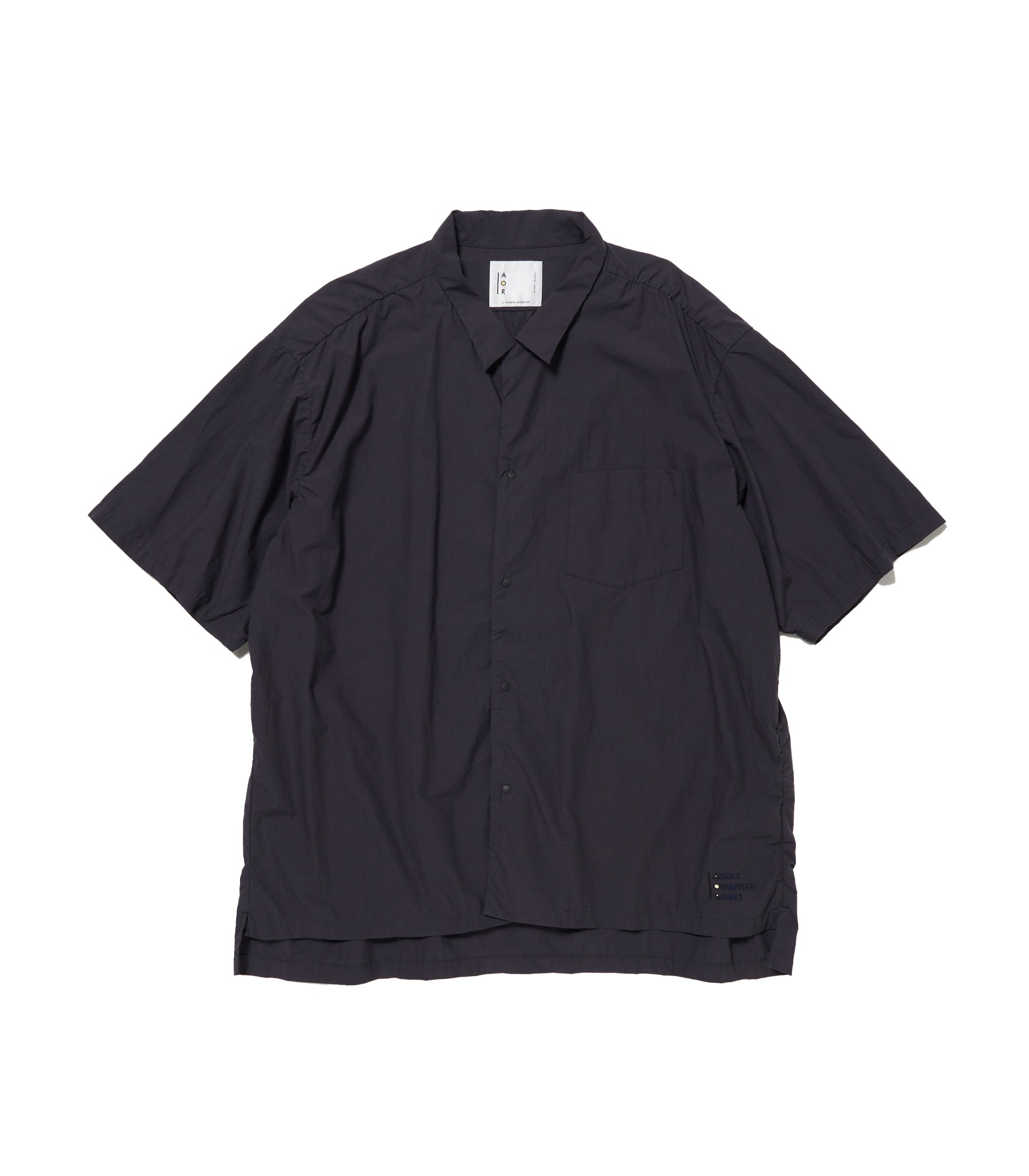 Open Collar Puckering Shirt NAVY – Adult Oriented Robes