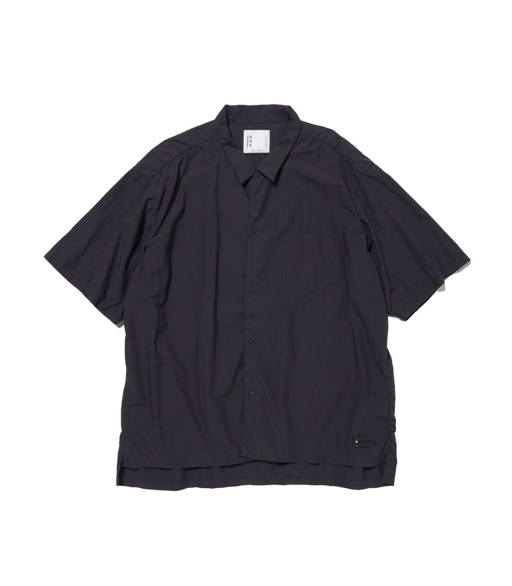 画像をギャラリービューアに読み込む, Open Collar Puckering Shirt NAVY
