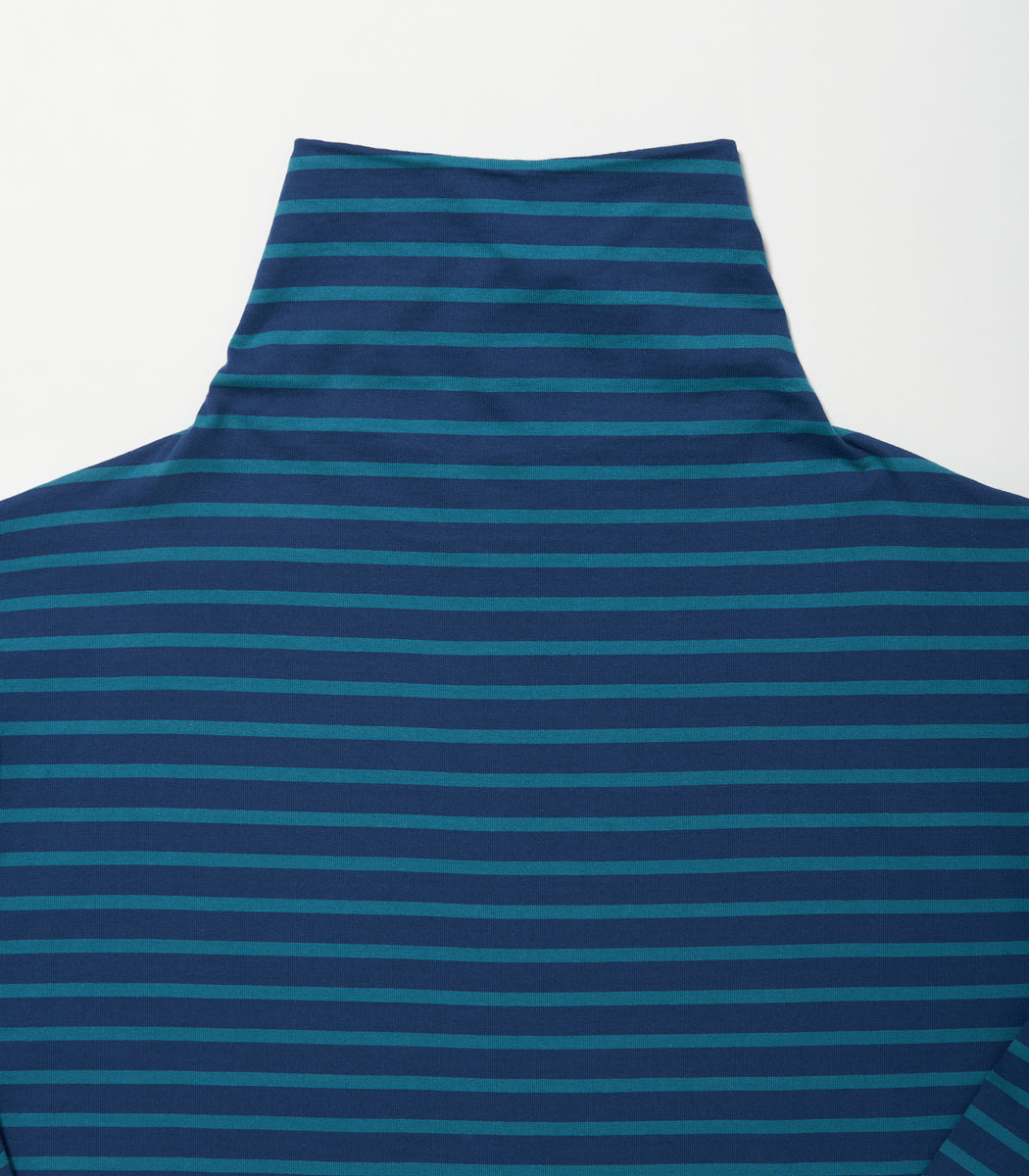 Load image into Gallery viewer, Border High neck NAVY×GREEN
