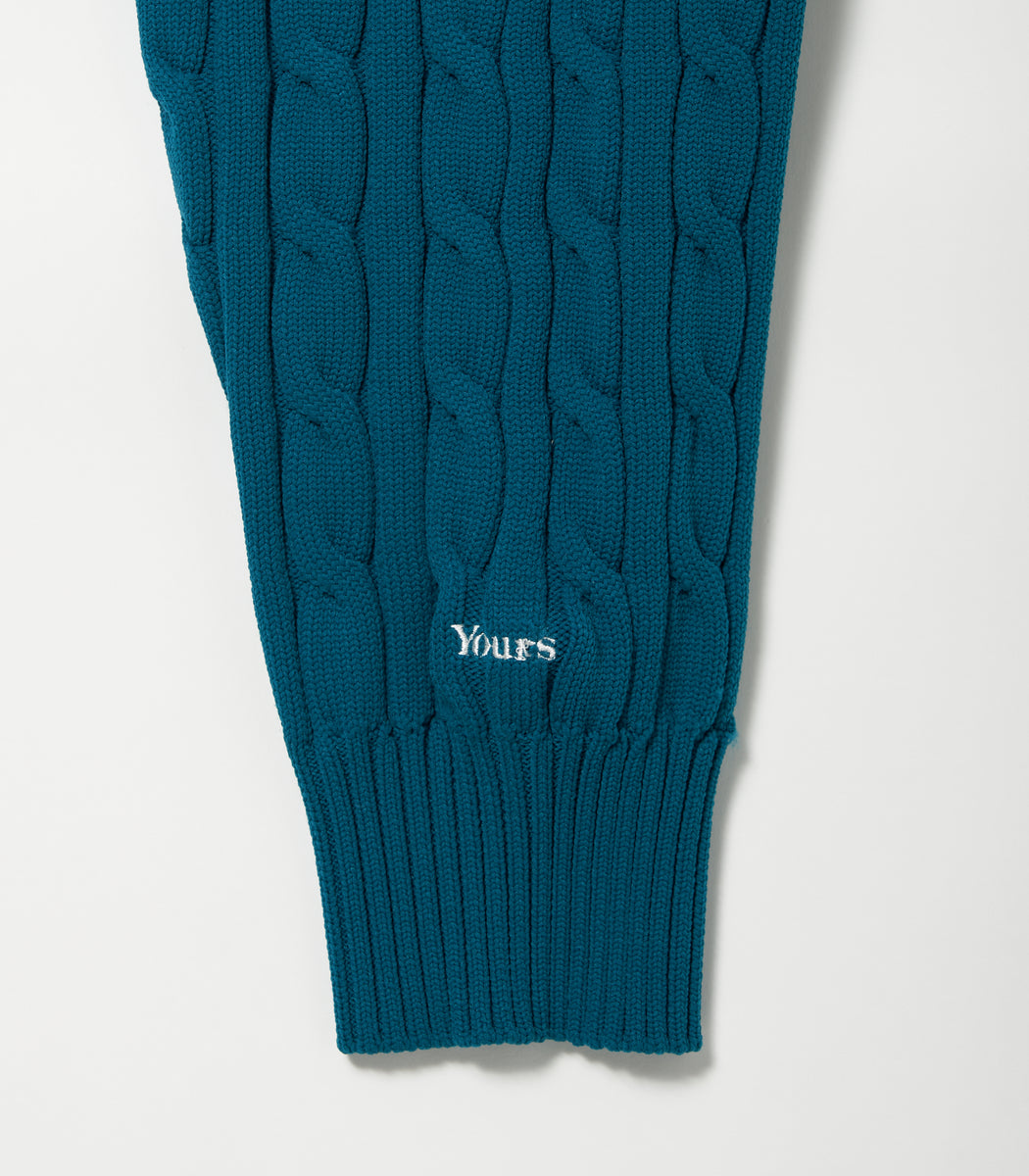 Load image into Gallery viewer, High neck Cable Knit GREEN
