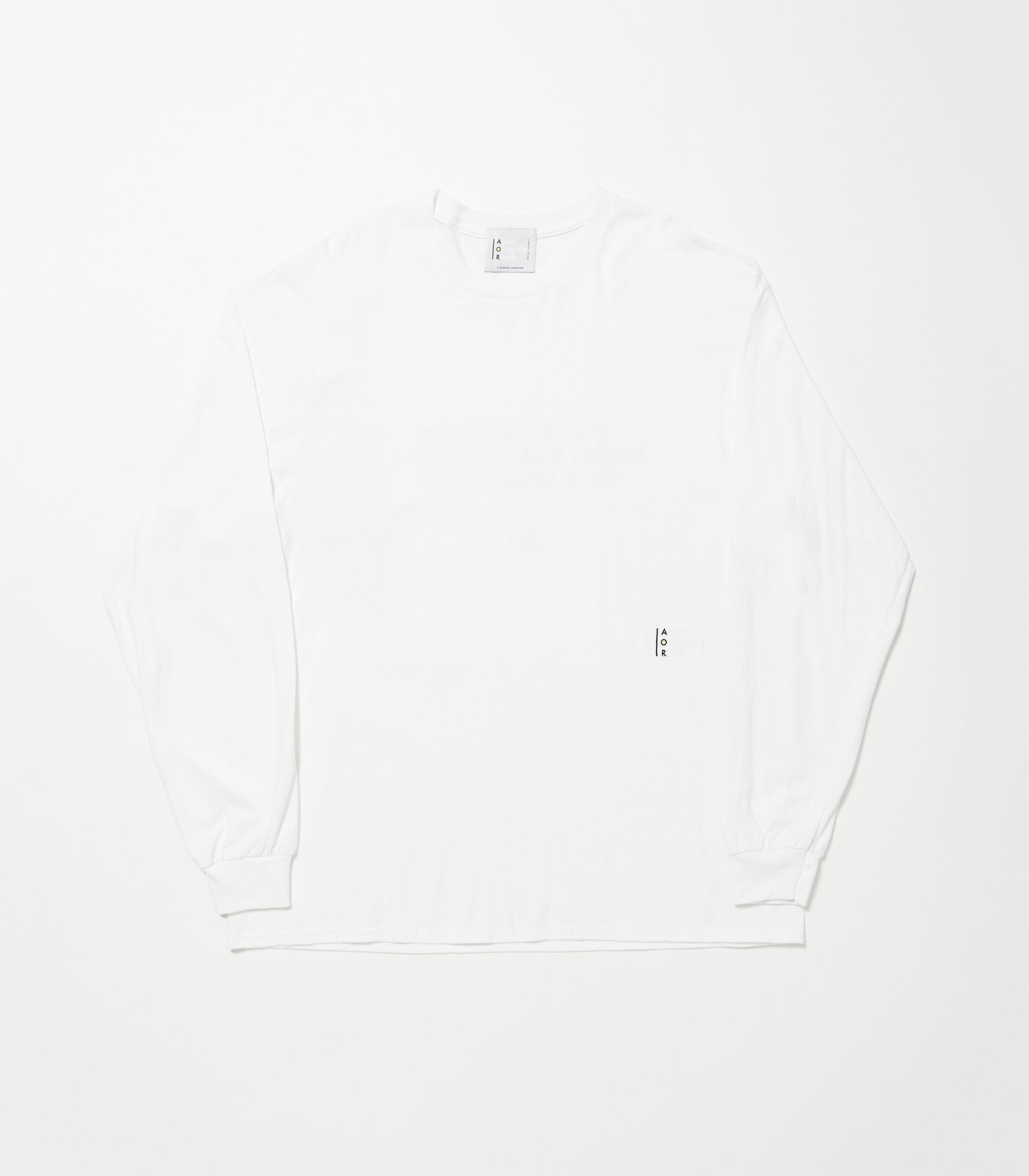 画像をギャラリービューアに読み込む, JAZZ Message Print L/S T-Shirt WHITE×BLACK
