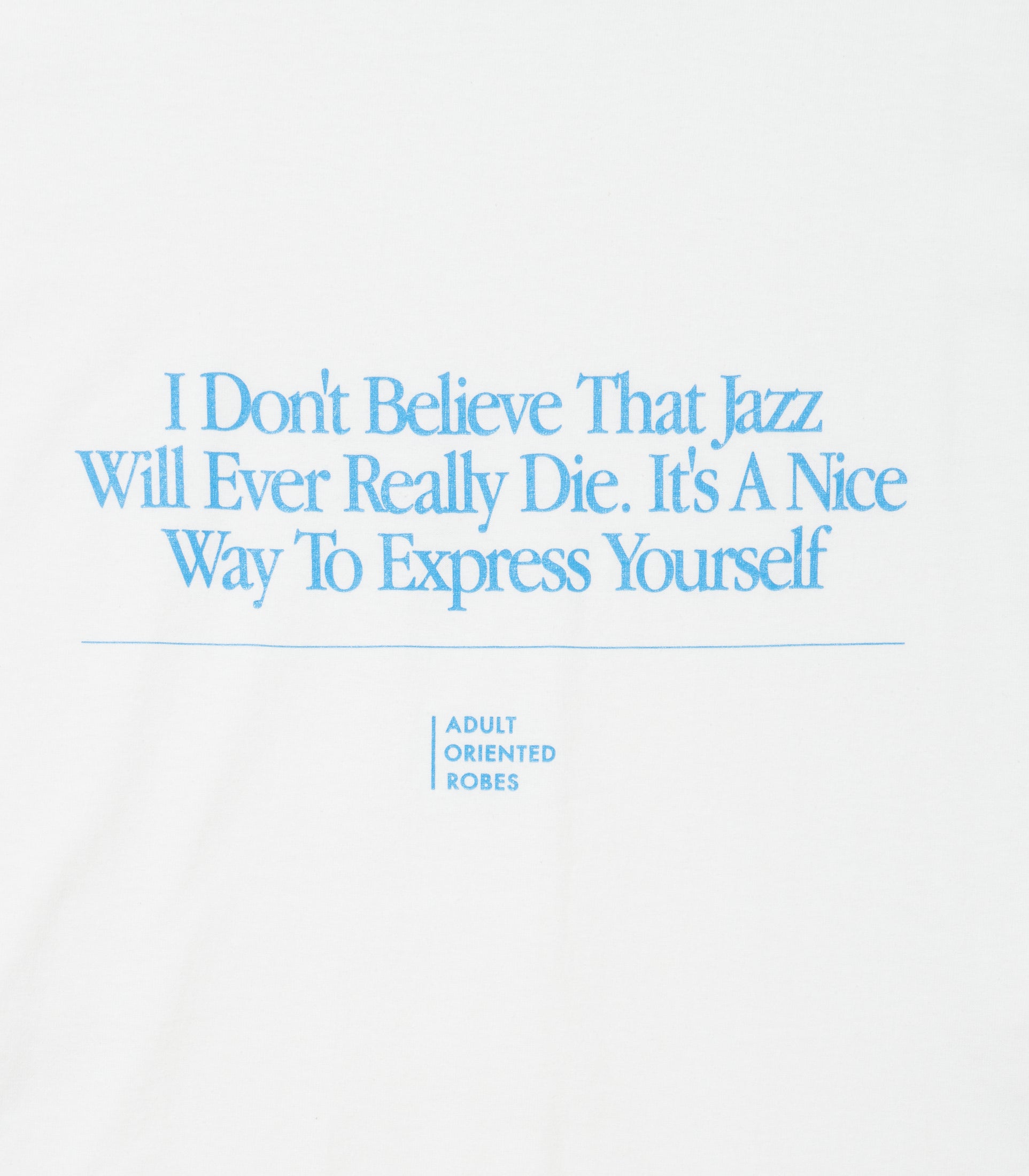 画像をギャラリービューアに読み込む, JAZZ Message Print L/S T-Shirt WHITE×BLUE
