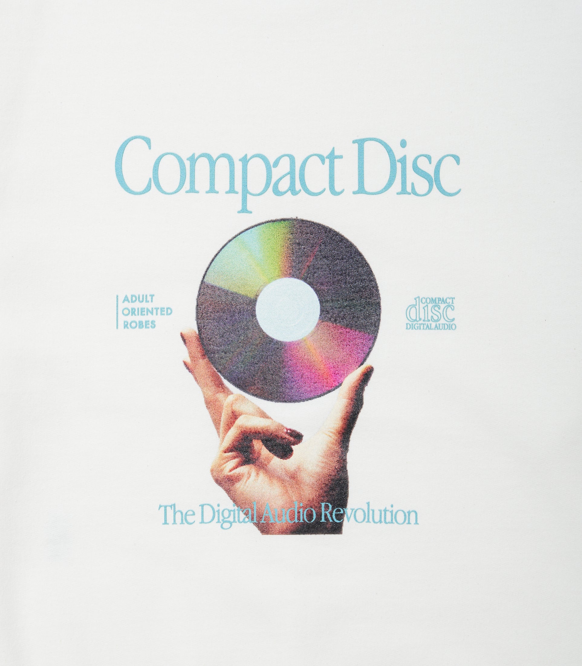 将图片加载到图库查看器，Compact Disc Print Sweat Shirt WHITE
