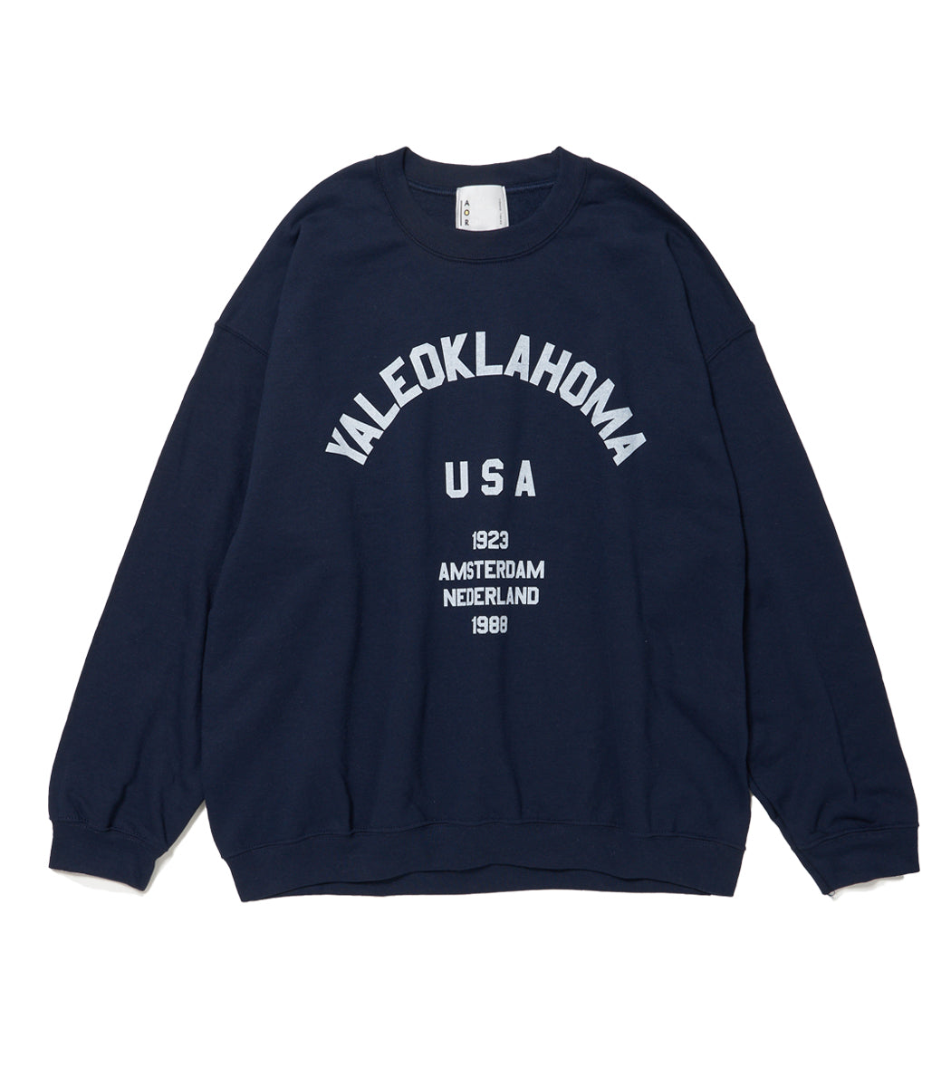 画像をギャラリービューアに読み込む, College Print Sweat Shirt NAVY
