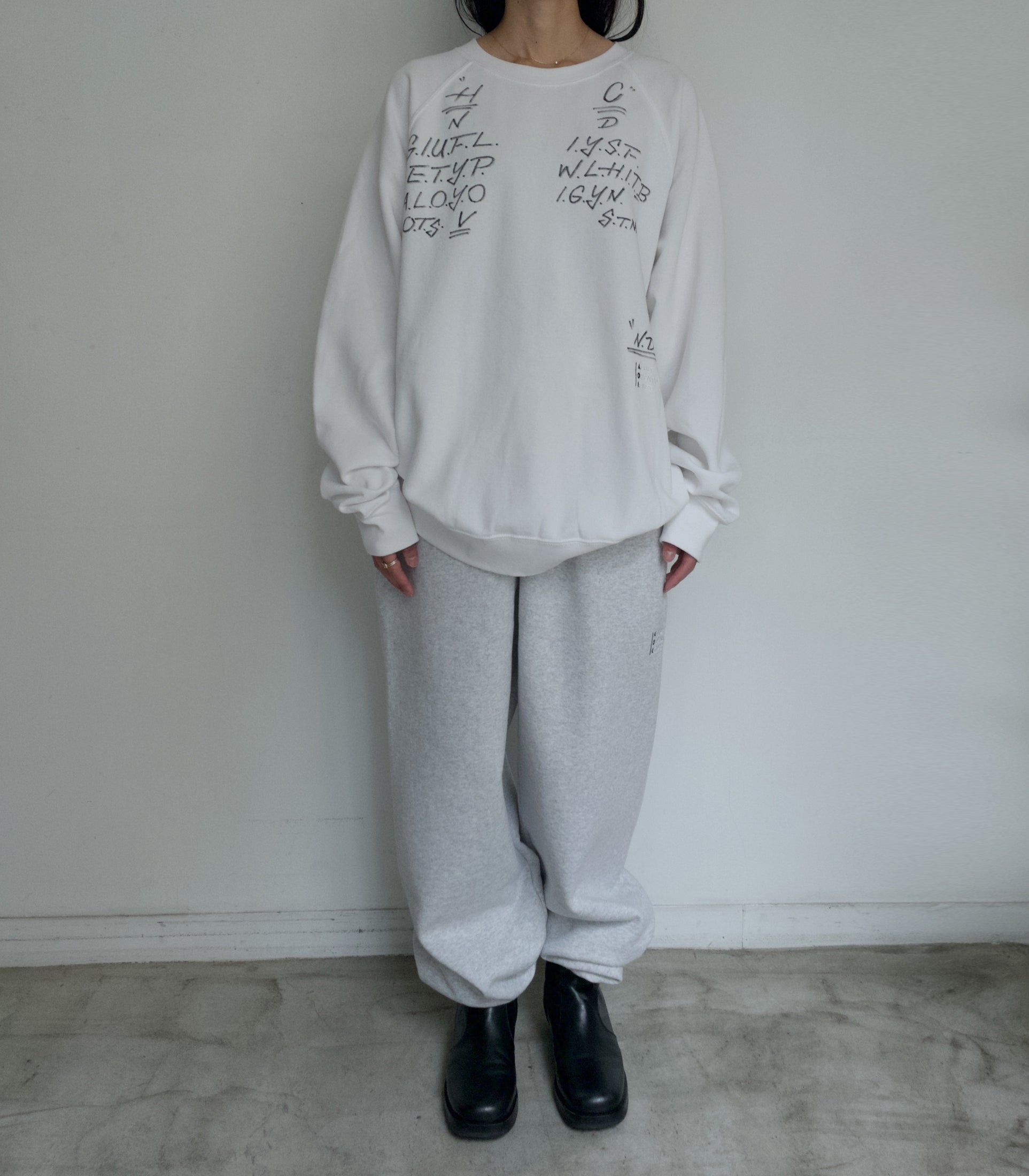 이미지를 갤러리 뷰어에 로드 , AOR Tagging Sweatshirts WHITE
