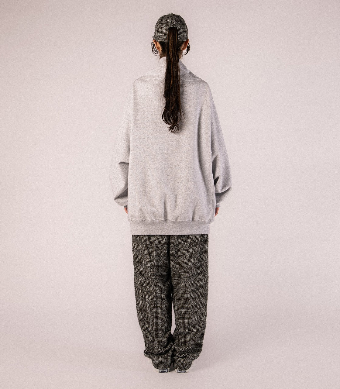 将图片加载到图库查看器，High Neck Sweat Shirt HEATHER GRAY
