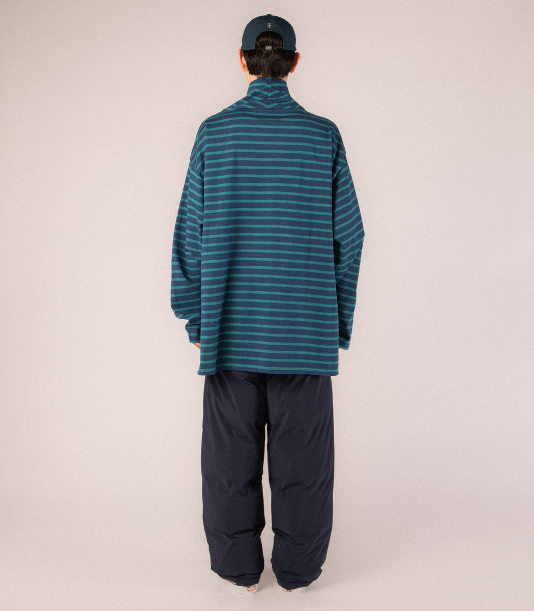 Load image into Gallery viewer, Border High neck NAVY×GREEN
