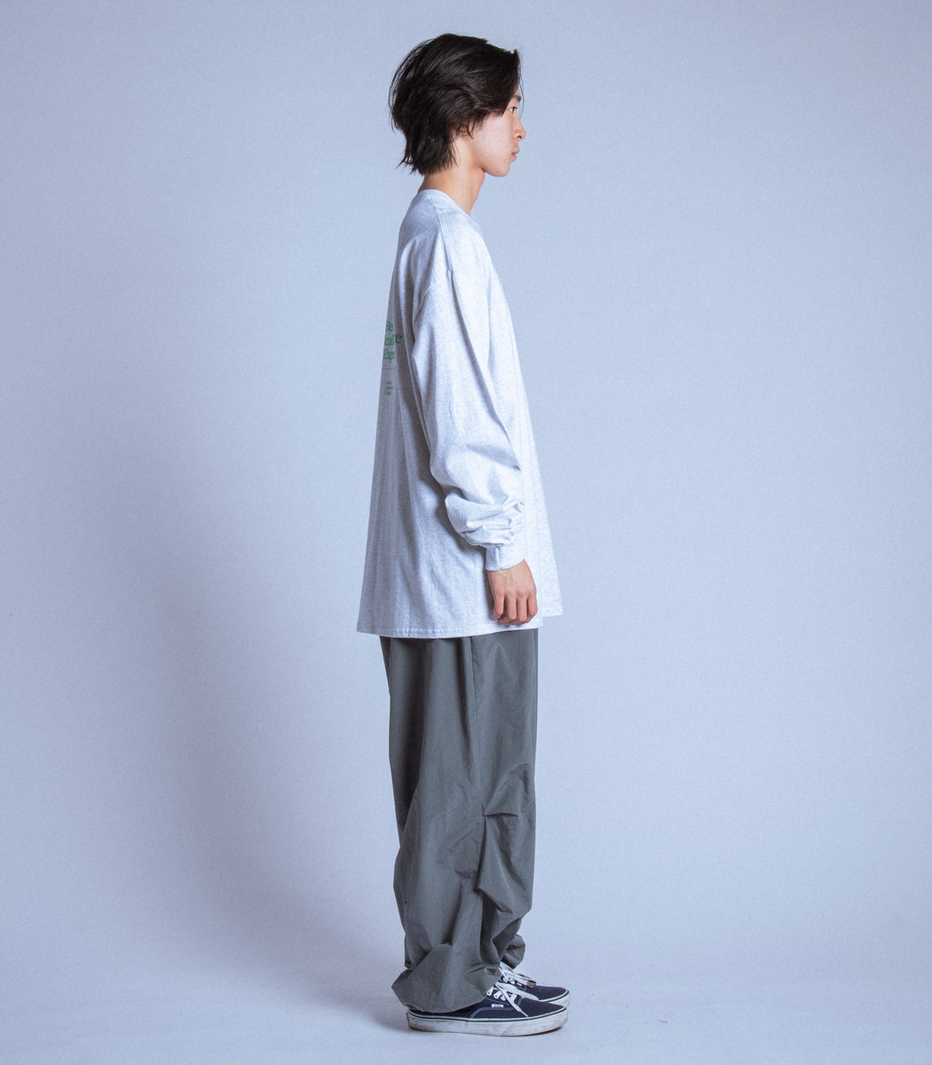 画像をギャラリービューアに読み込む, JAZZ Message Print L/S T-Shirt HEATHER GRAY×GREEN
