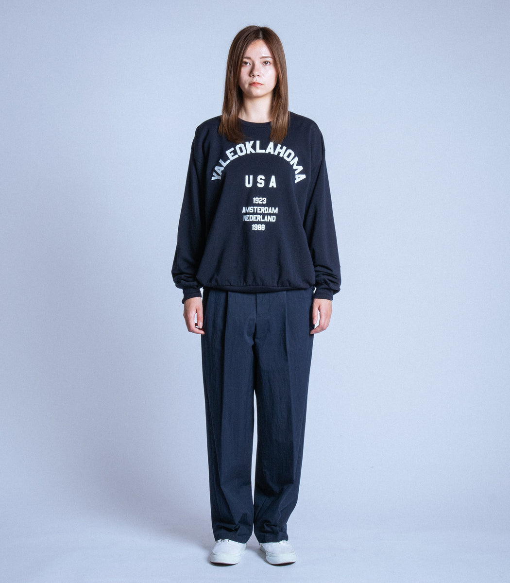 画像をギャラリービューアに読み込む, College Print Sweat Shirt NAVY
