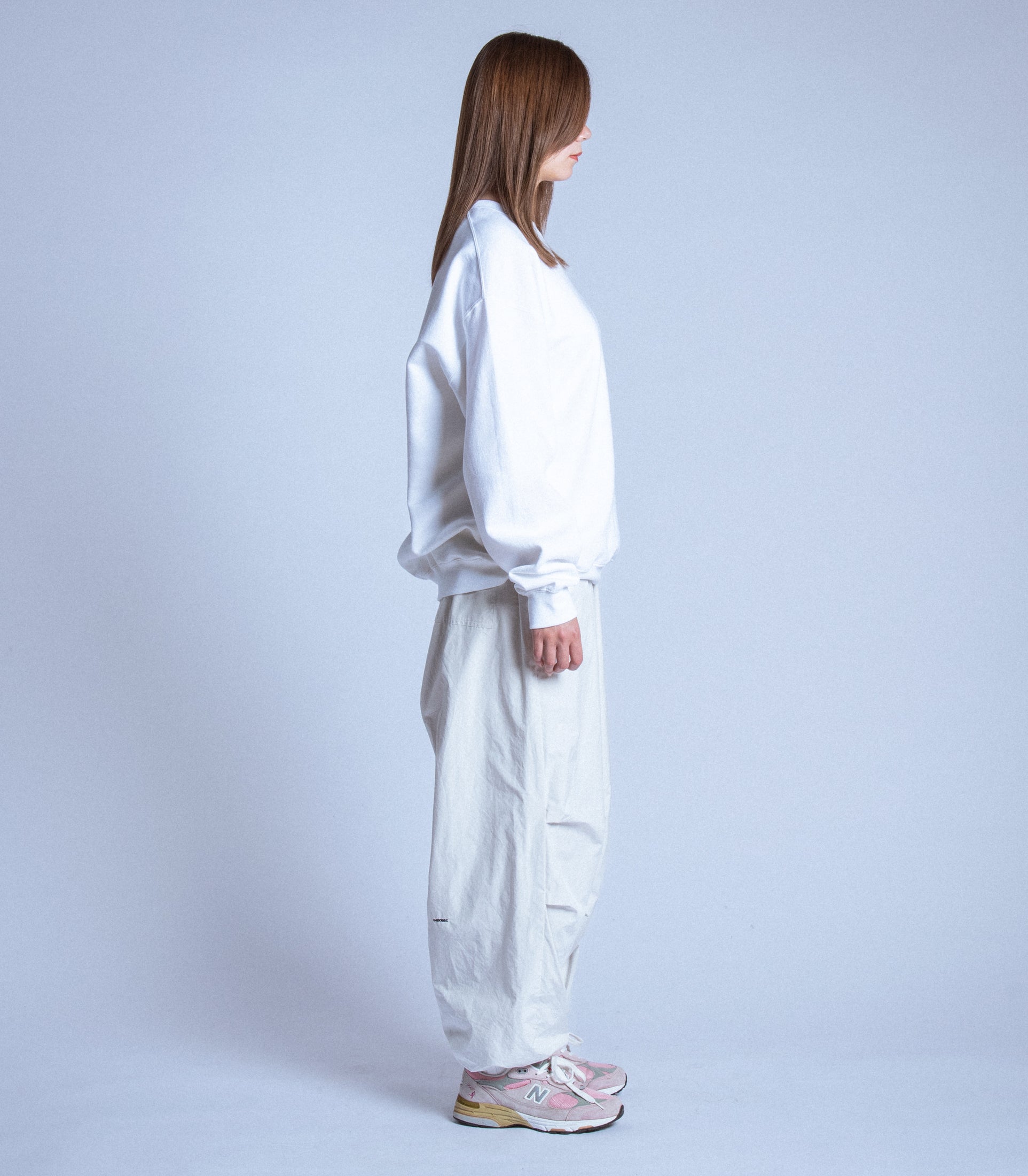 将图片加载到图库查看器，Compact Disc Print Sweat Shirt WHITE
