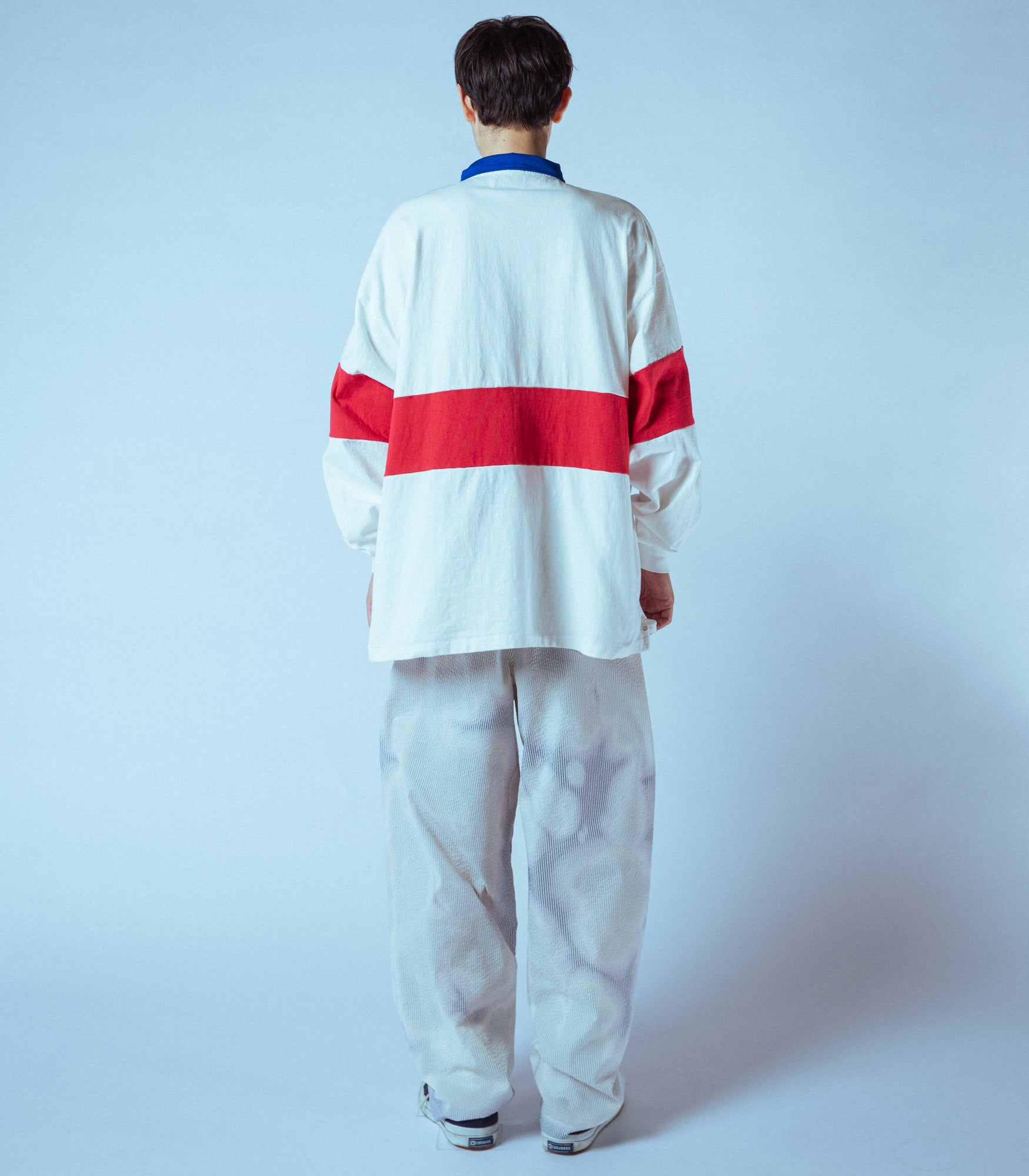Load image into Gallery viewer, 24SS L/S Rugby Shirt WHITE×RED
