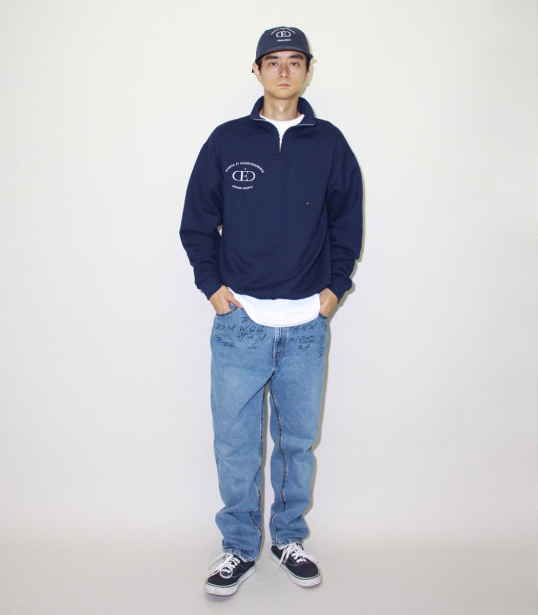 画像をギャラリービューアに読み込む, IENAOR Zip Up Sweat NAVY

