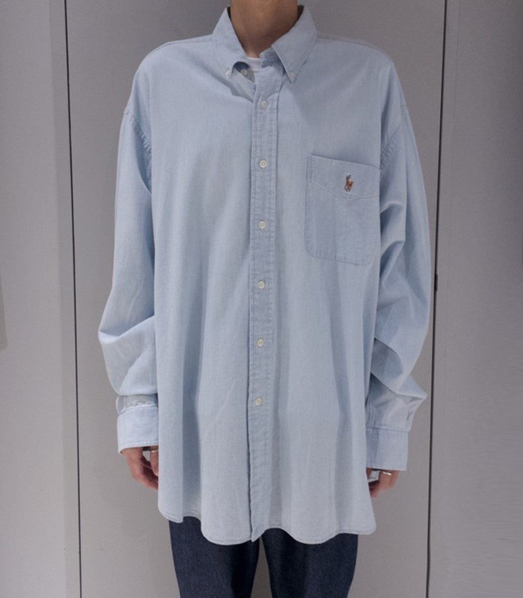 이미지를 갤러리 뷰어에 로드 , ”VINTAGE” Ralph Lauren Denim Big Shirts
