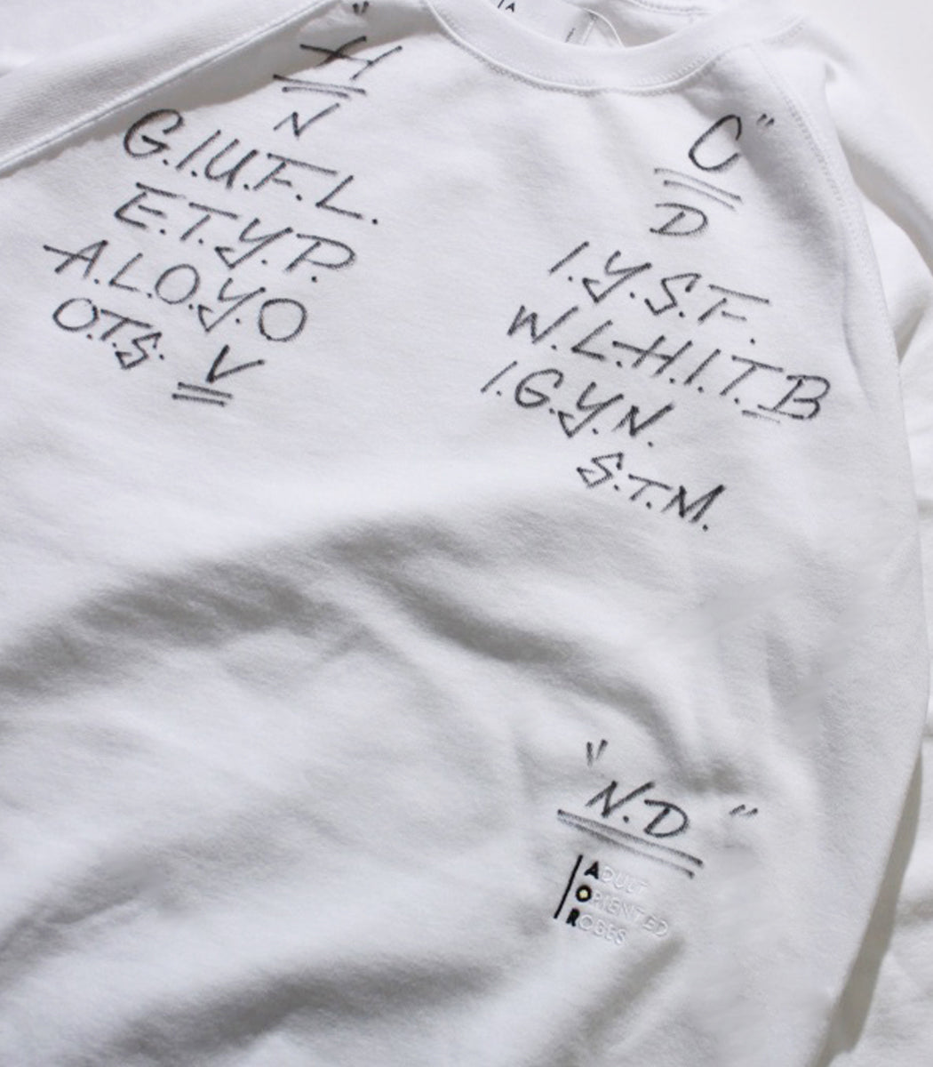 이미지를 갤러리 뷰어에 로드 , AOR Tagging Sweatshirts WHITE
