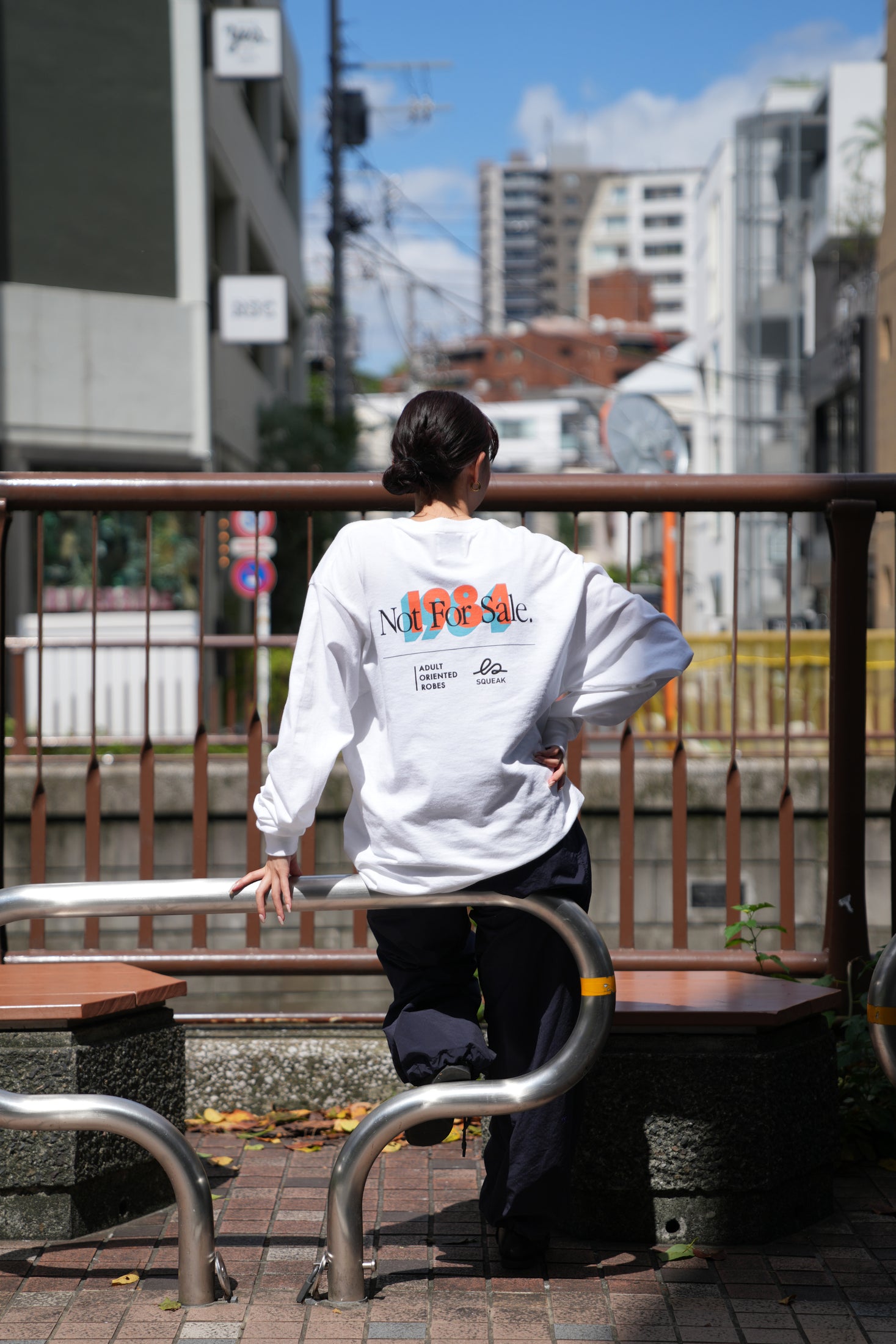 이미지를 갤러리 뷰어에 로드 , AOR × SQUEAK 1984 Not For Sale L/S TEE White
